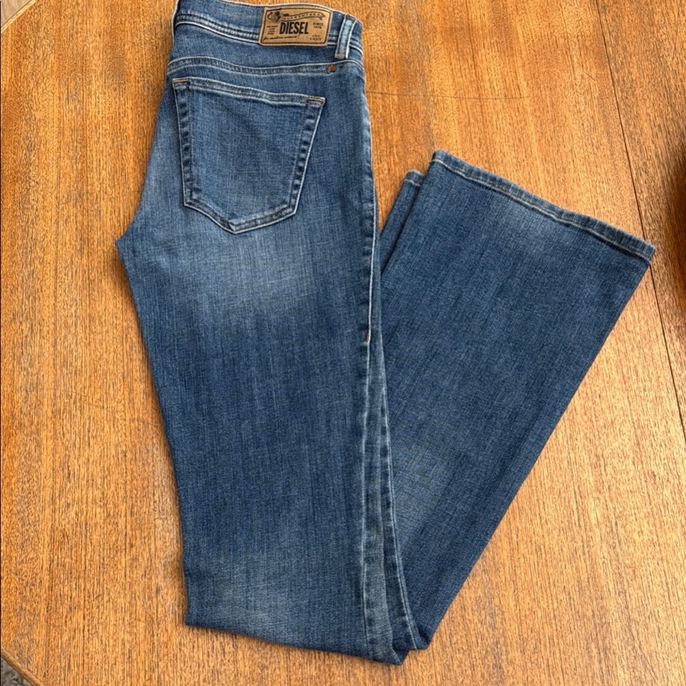 Diesel Blue Flare Wide Leg Jeans